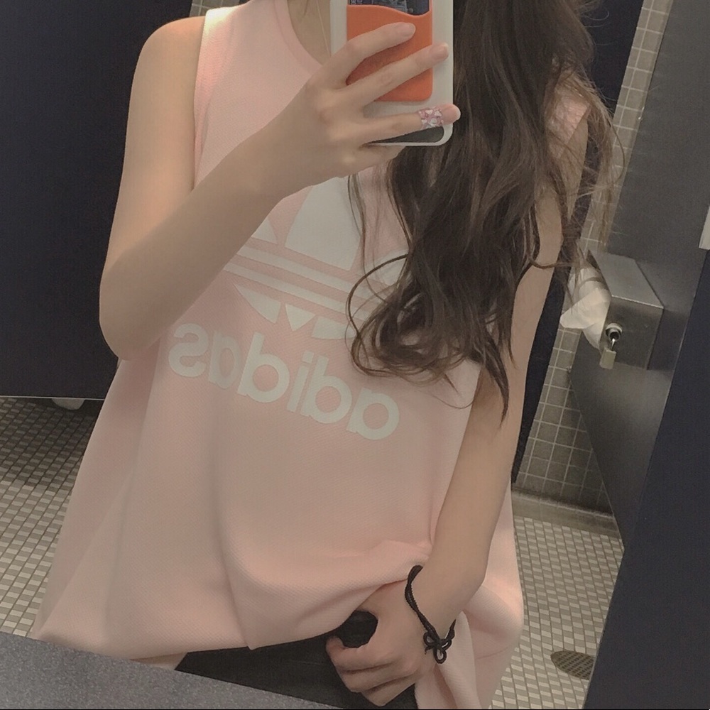 Adidas pink t-shirt